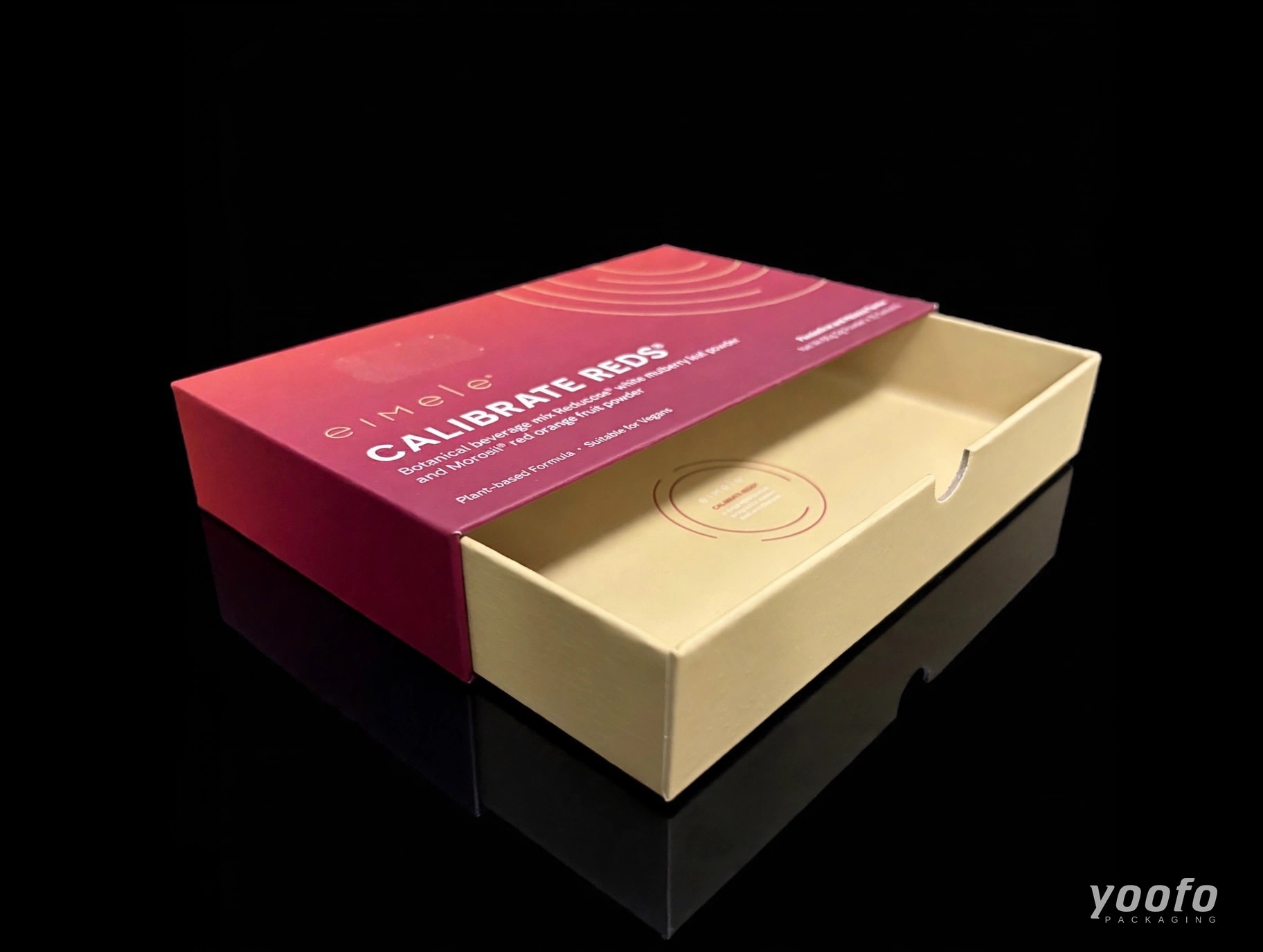 علبة هدايا مكملات بدرج أحمر · علبة هدايا المكملات الصحية · Yoofo Packaging