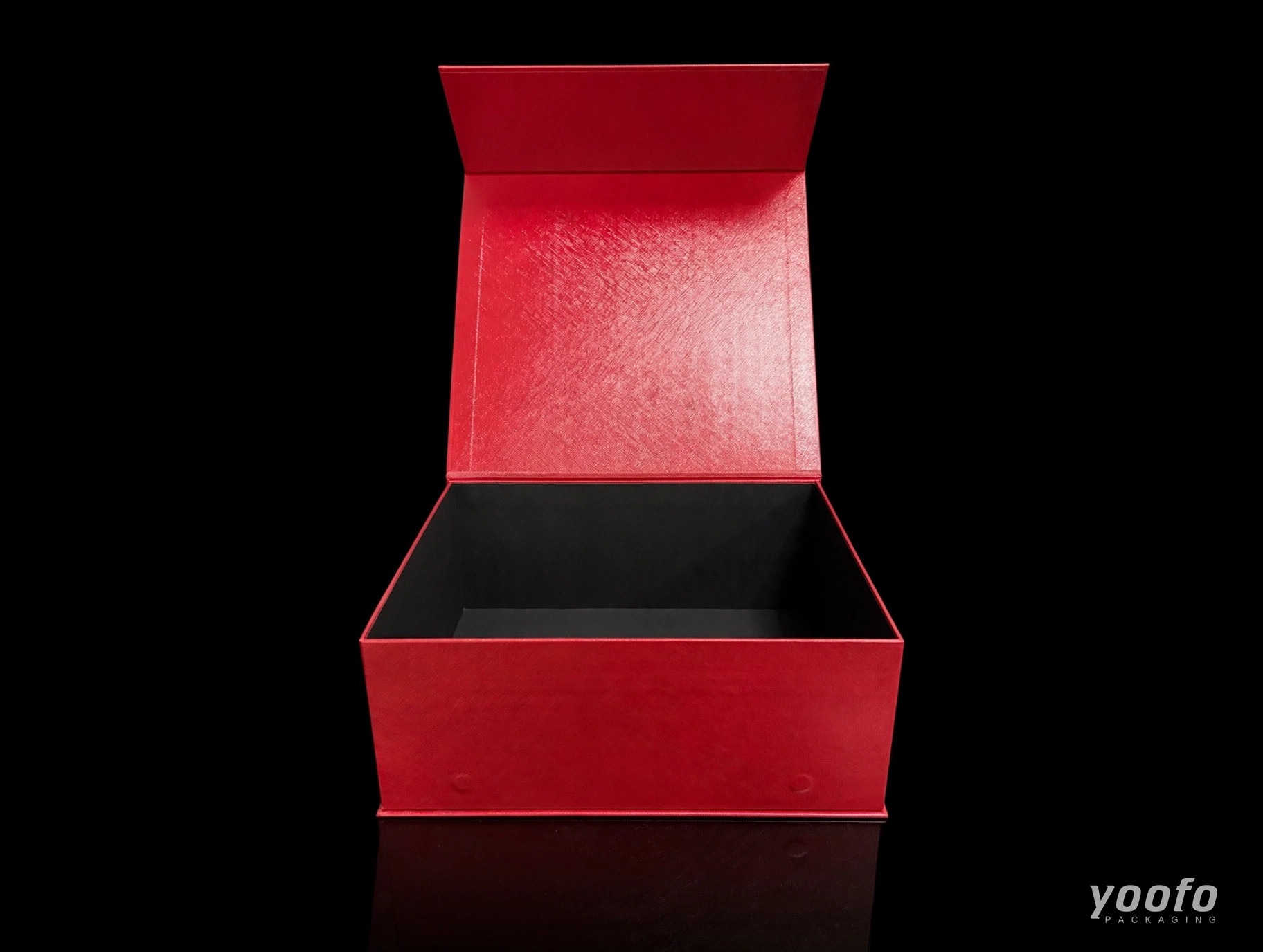 골드 포일 로고 레드 리지드 기프트 박스 &middot; 럭셔리 기프트 박스 &middot; Yoofo Packaging (3)