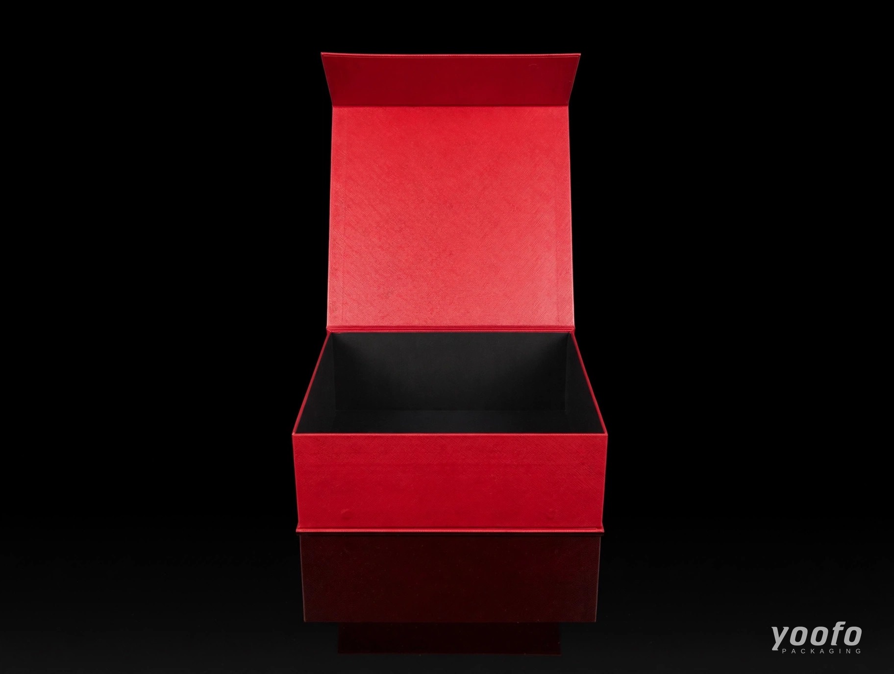 골드 포일 로고 레드 리지드 기프트 박스 &middot; 럭셔리 기프트 박스 &middot; Yoofo Packaging (4)