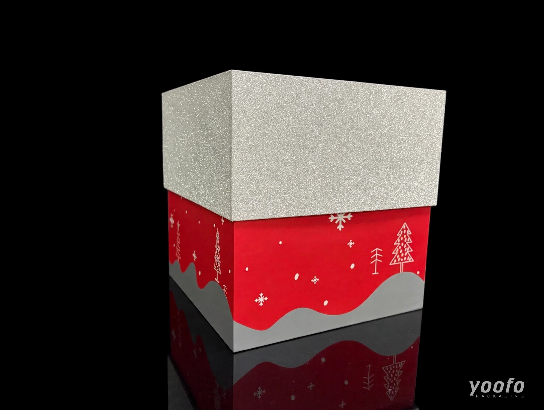 Silver Glitter Christmas Gift Box &middot; Cosmetic Packaging &middot; Yoofo Packaging (2)